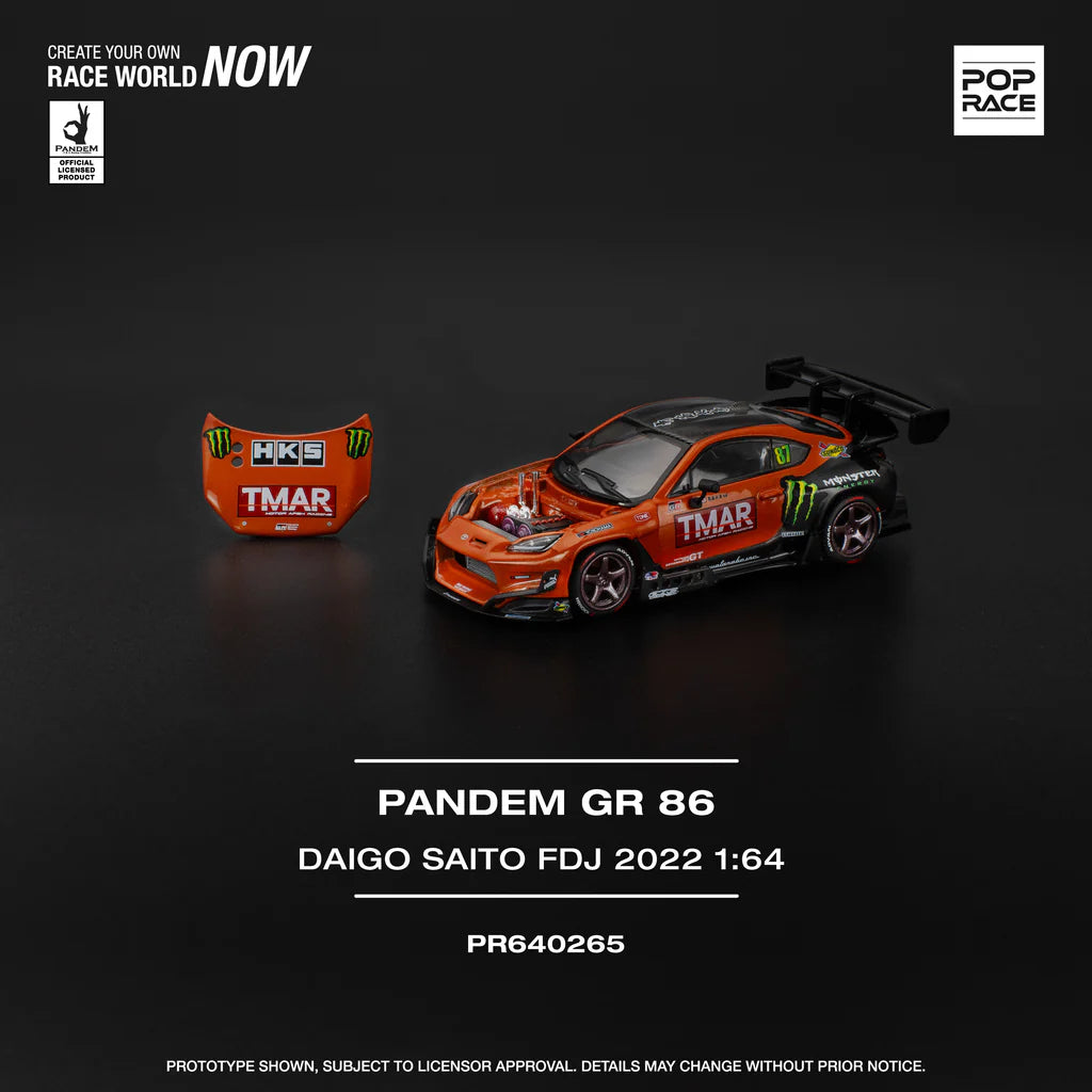 POPRACE 1/64, PANDEM GR86 - DAIGO SAITO FORMULA DRIFT JAPAN 2022