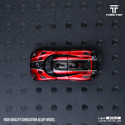TimeTop 1/64-Time Top 1:64 Koenigsegg One1 - Metallic Red TT644812