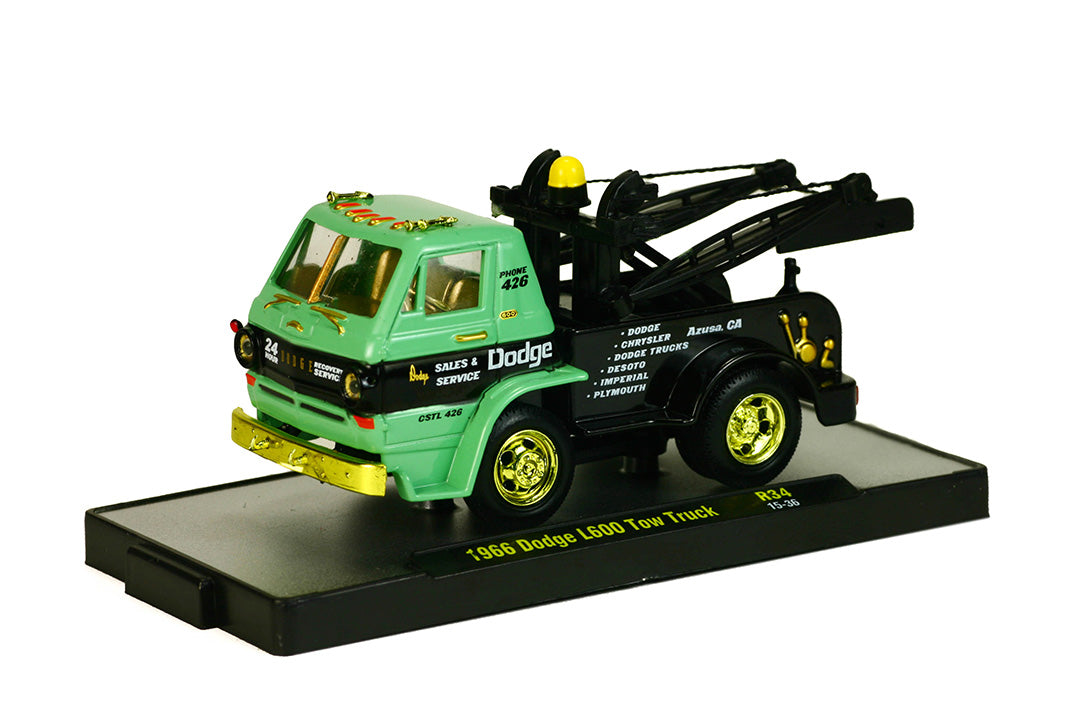 CHASE CARS-1966 Dodge L600 Tow Truck (M2 Machines-Auto Trucks Release 34)