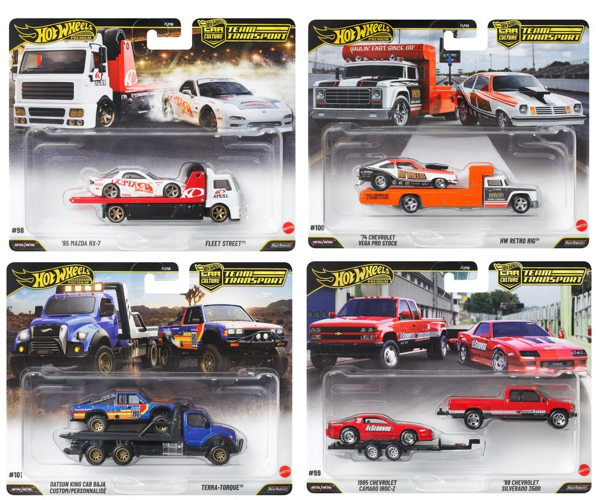 (PRE-ORDER HOT WHEELS 1:64-Team Transport 2027 N Case Assortment FLF56-957N
