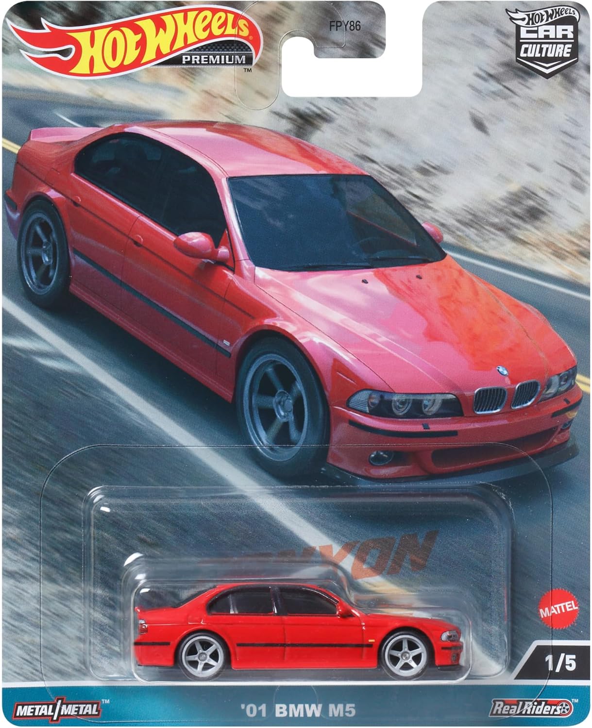 HOT WHEELS PREMIUM CAR CULTURE, CANYON WARRIORS , 1/5, 01 BMW M5