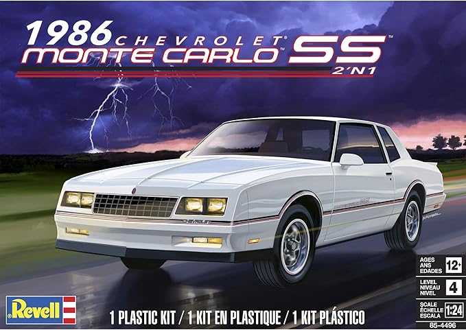 Revell 1986 Chevrolet Monte Carlo 1/24 Scale Plastic Model Kit 85-4496