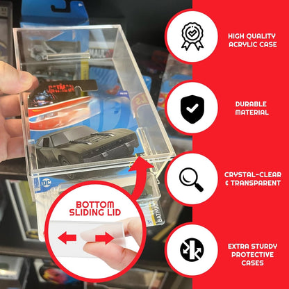 EVORETRO-Acrylic Protector Case for Hot Wheels Mainline, Pack of 2