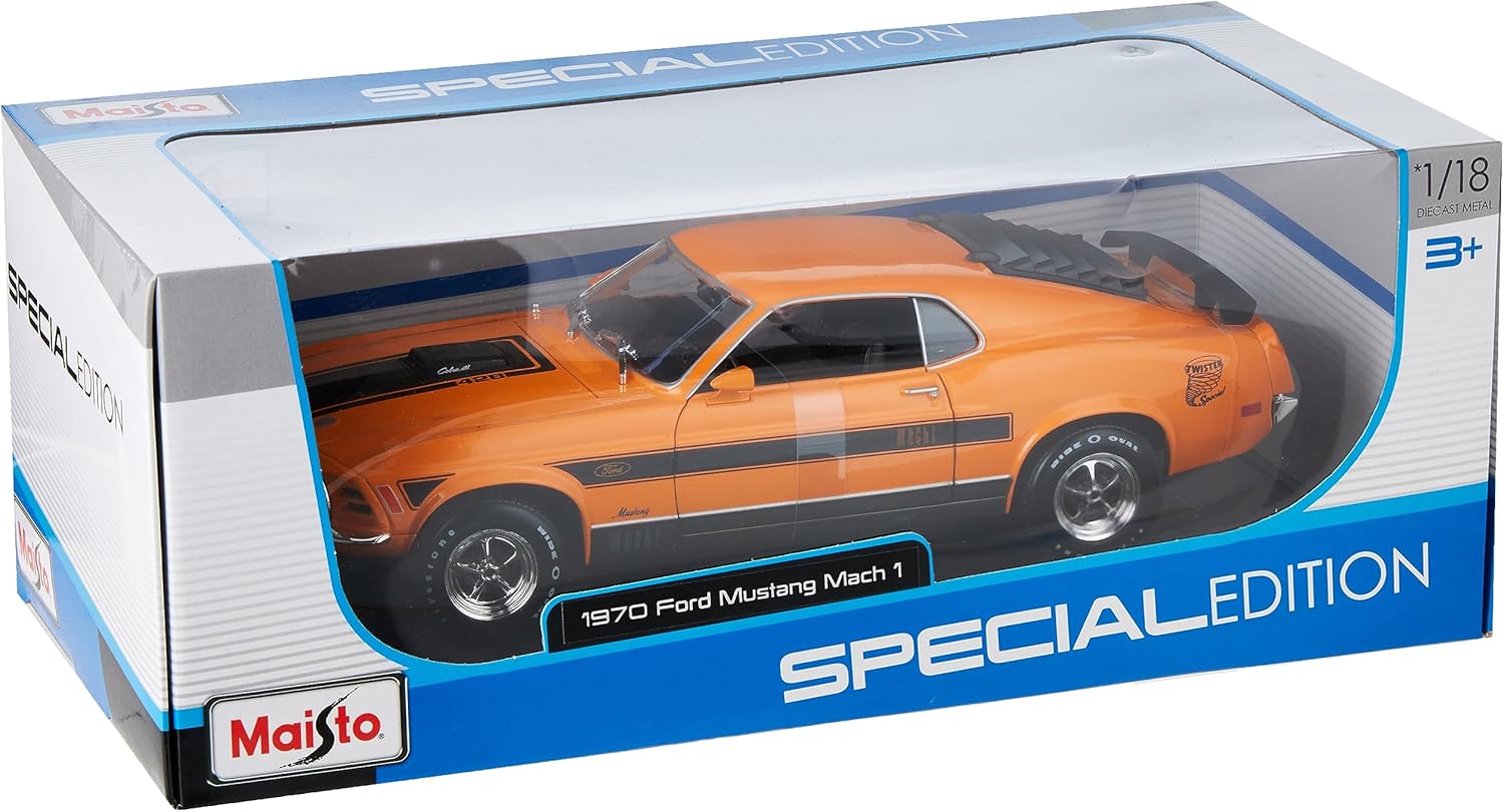 1970 Ford Mustang Mach 1 Orange Maisto 1:18 - 31453OR