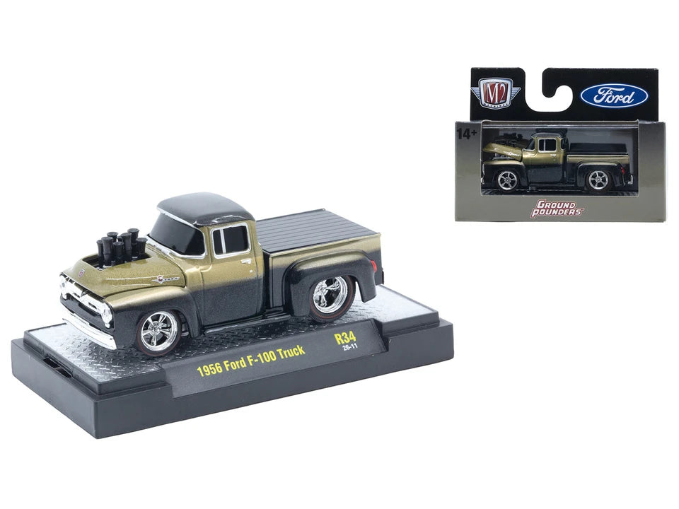 M2 Machines 1:64 1956 Ford F-100 Truck – Ground Pounders Release 34 – 82161-34-B