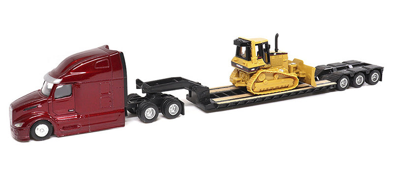 Peterbilt Model 579 UltraLoft Tandem Tractor with Lowboy Trailer and Caterpillar D5M Dozer (DM84419)