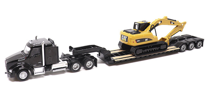Kenworth T880 SBFS 40" Sleeper Tandem Tractor with Lowboy Trailer and Caterpillar 320D L Hydraulic Excavator (DM84420)