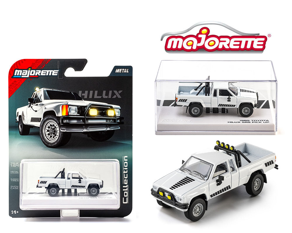 Majorette 1:64 Collector Series Wave 4 2026 – Toyota Hilux SR5 4x4 1985 Blanc – 8505001022