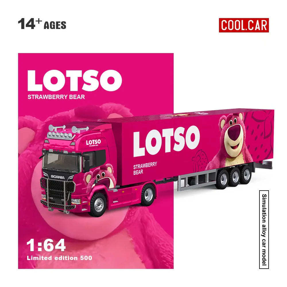 CoolCar 1/64 - Scania Container Truck-LOTSO STRAWBERRY BEAR CC644024