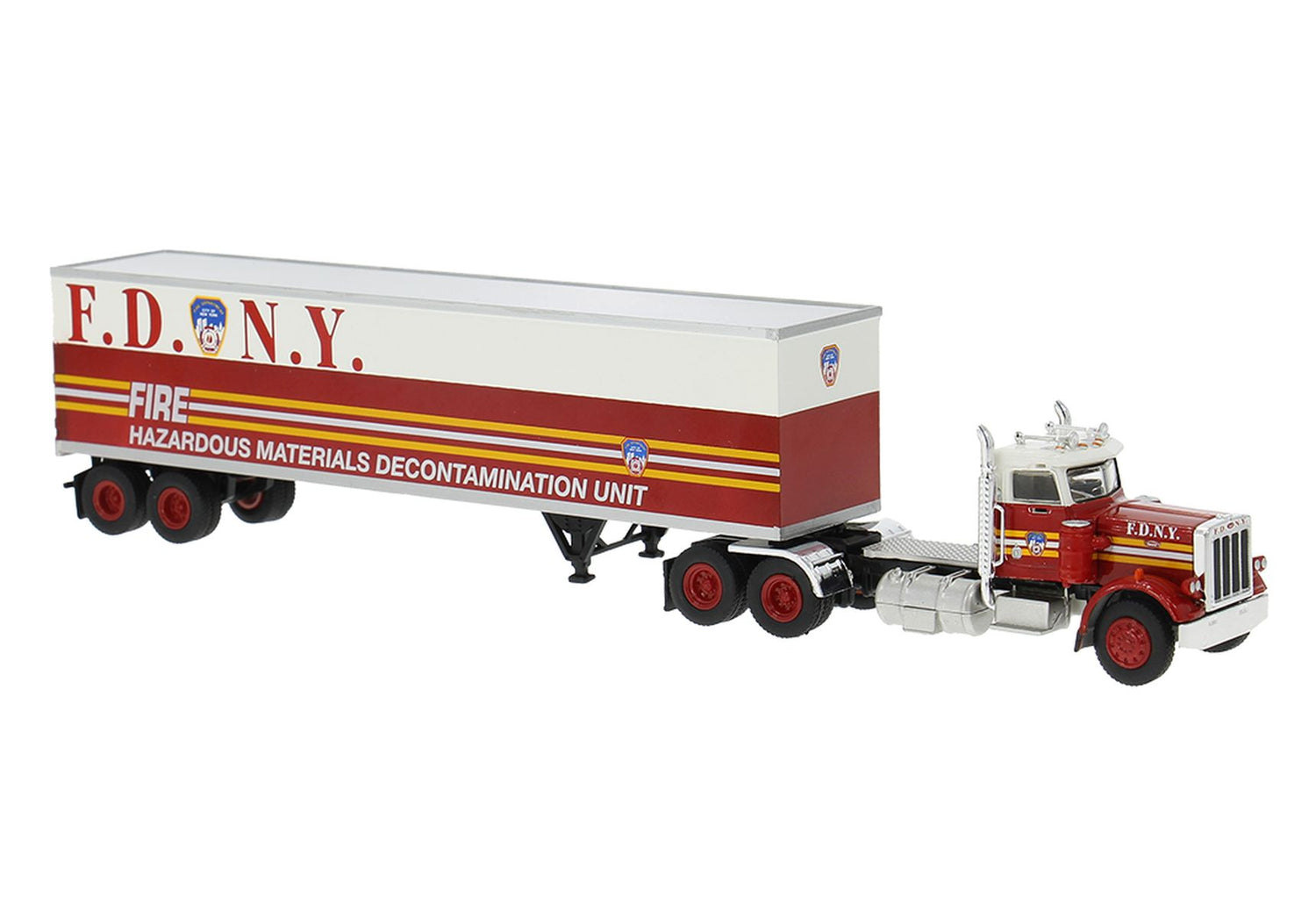 Brekina 1:87-Peterbilt 359 FDNY Hazmat Decon Unit 1973