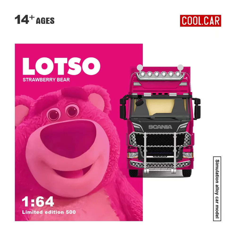 CoolCar 1/64 - Scania Container Truck-LOTSO STRAWBERRY BEAR CC644024