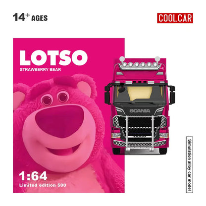 CoolCar 1/64 - Scania Container Truck-LOTSO STRAWBERRY BEAR CC644024
