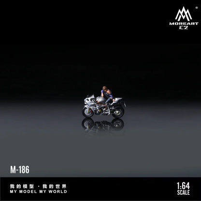 MoreArt 1:64 Kawasaki argent avec figurine fille – MO222186