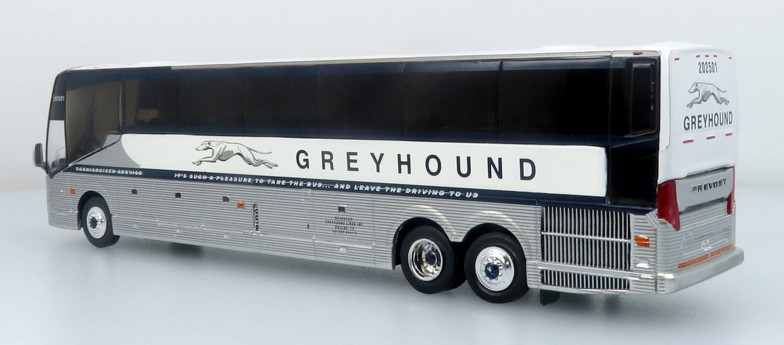 Autobus Prevost H3-45 Coach Greyhound Scenicruiser Vintage Livery 1:87 — Iconic Replicas 87-0659