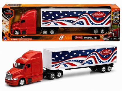 Peterbilt 387 Tractor with Dry Van Trailer USA 1/43