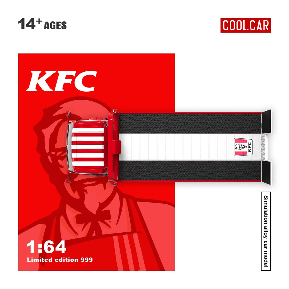 Remorque de transport plate H300 Livrée KFC – Cool Car 1:64 CC647228