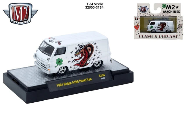 M2 Machines 1:64 Dodge A100 Panel Van 1964 – Auto-Thentics Release S154 – 32500-S154-F