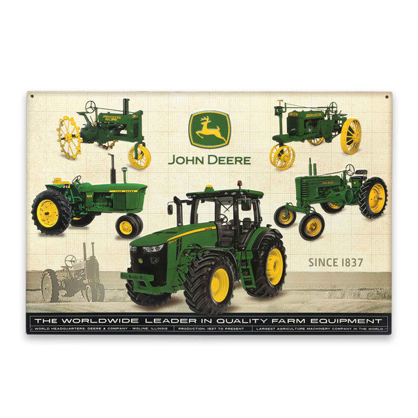 John Deere Collage Metal Sign