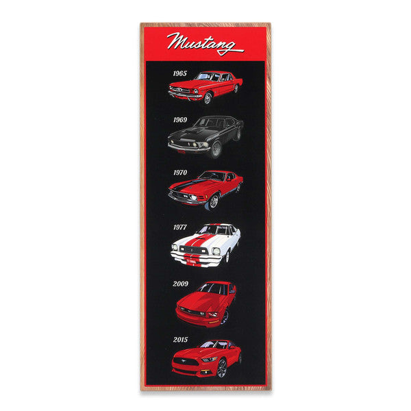 Ford Mustang Evolution Vertical Wood Wall Decor