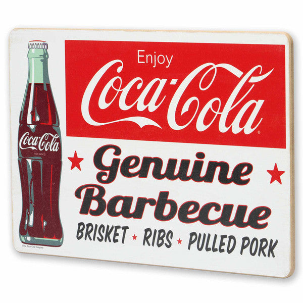 Coca-Cola Genuine Barbecue Wood Wall Decor