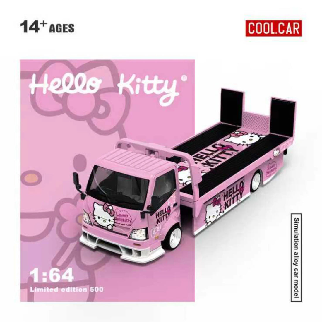 CoolCar 1/64 - Hino H300 Flatbed Trailer - Hello Kitty Livery CC647221