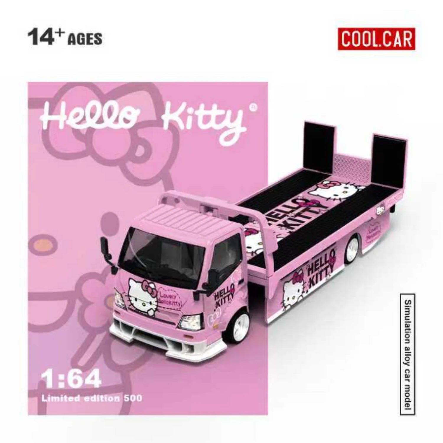 CoolCar 1/64 - Hino H300 Flatbed Trailer - Hello Kitty Livery CC647221