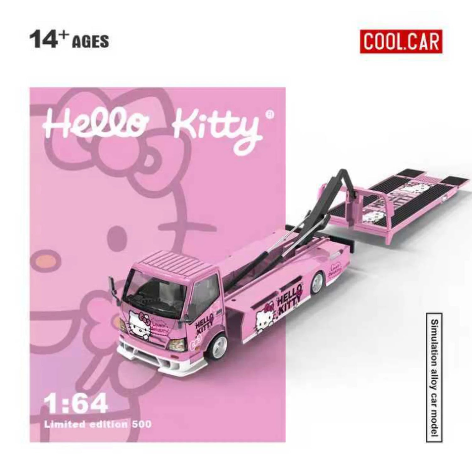 CoolCar 1/64 - Hino H300 Flatbed Trailer - Hello Kitty Livery CC647221