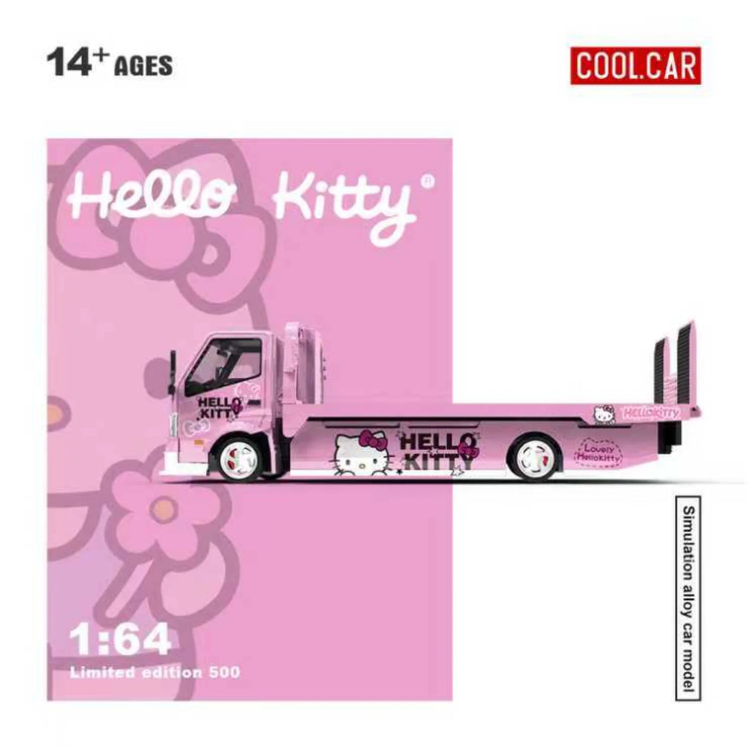 CoolCar 1/64 - Hino H300 Flatbed Trailer - Hello Kitty Livery CC647221