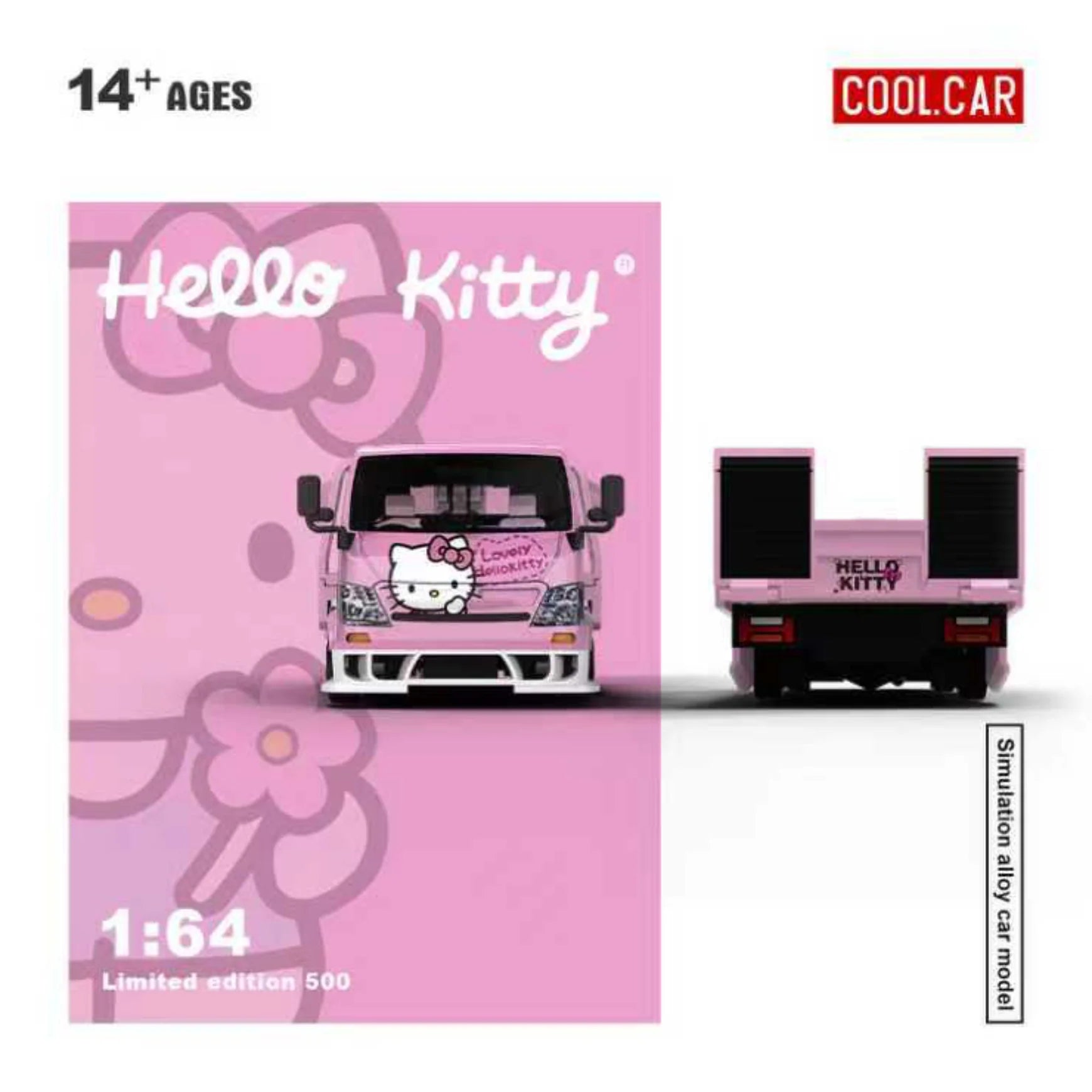 CoolCar 1/64 - Hino H300 Flatbed Trailer - Hello Kitty Livery CC647221