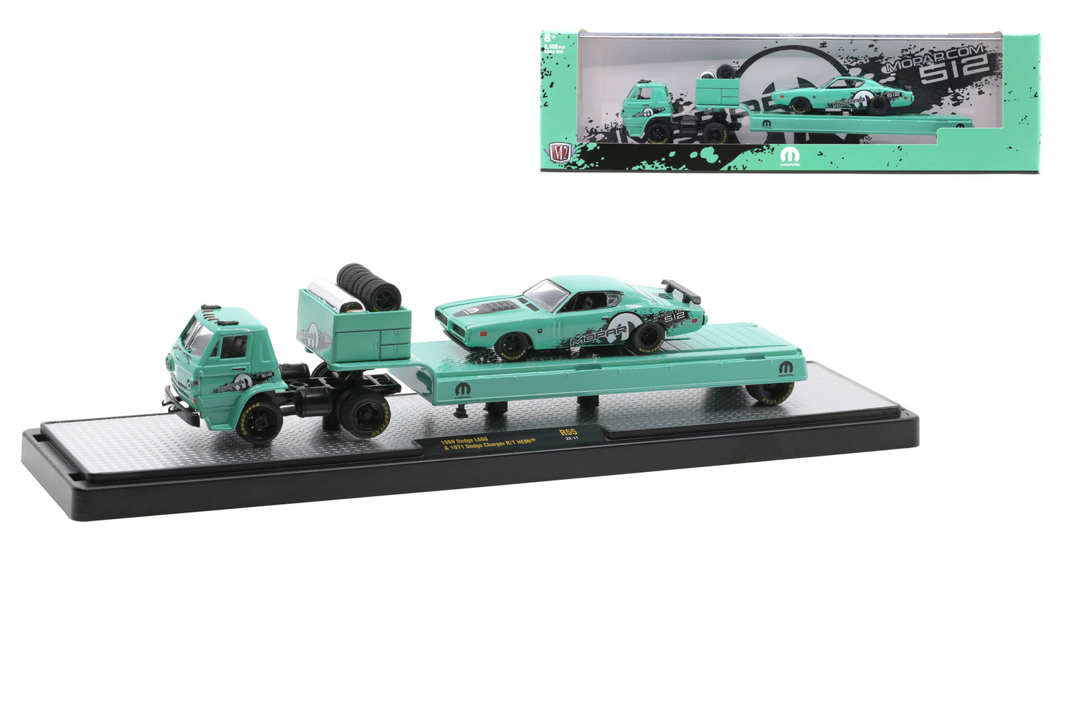 Mopar - 1969 Dodge L600 &amp; 1971 Dodge Charger R/T HEMI - M2 Machines Auto-Haulers Release 55 (36000-55B)