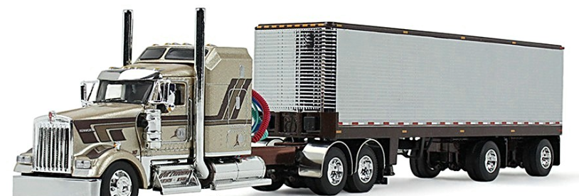 Jason Sanders” Kenworth W-900L pulling a Vintage 40′ Reefer