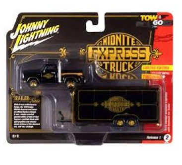 (1 par client) Dodge Midnite Express 1978 avec remorque fermée – Johnny Lightning 1:64 JLBT023-B