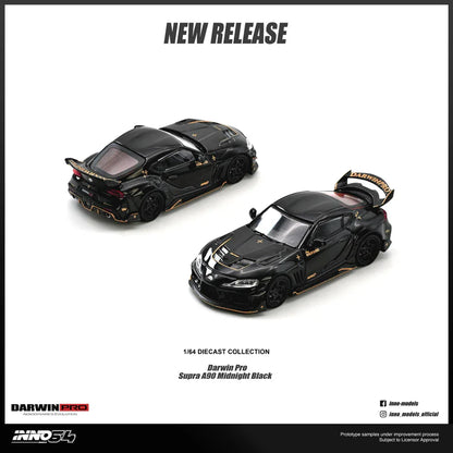 (PRE-ORDER 2026) DarwinPRO Toyota Supra A90 noir lustré – INNO64 1:64 IN64-A90DP-GBLACK