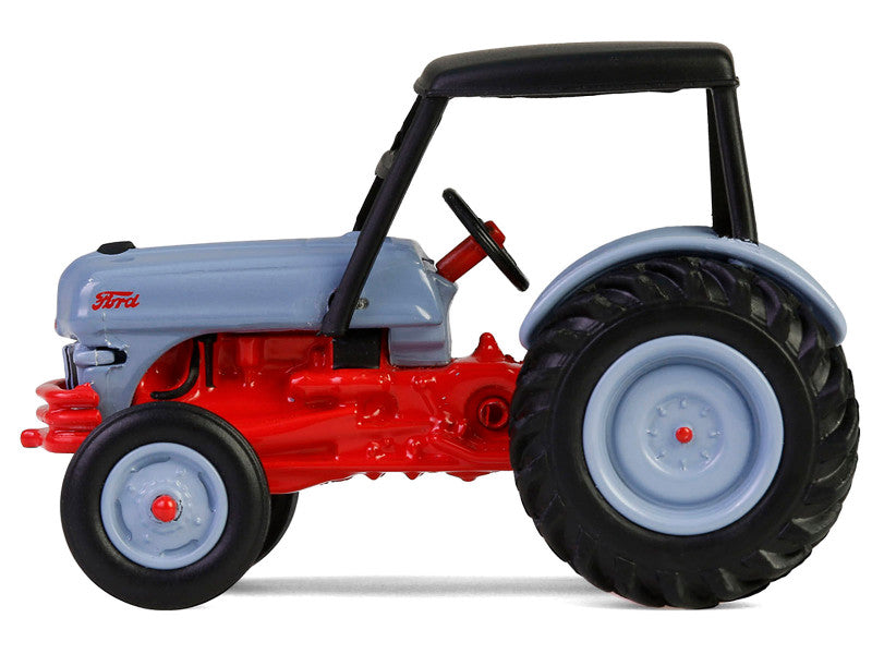 1952 Ford 8N Tractor Red and Gray with Black Canopy