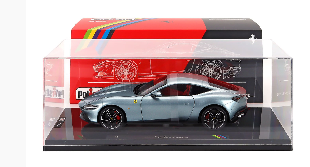 POLISTIL - 1/18 - FERRARI - ROMA 2019- WITH SHOWCASE - NUMBERED ONE BY ONE - GREY