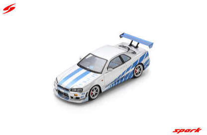 (PRE-ORDER 2026) Spark 1:18- Nissan GT-R R34 Fast and Furious