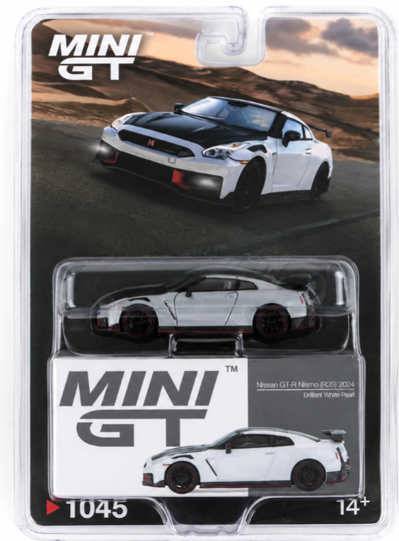 CHASE CAR Mini GT Nissan GT-R Nismo (R35) 2024 – Brilliant White Pearl (MGT01045-BLC-CHASE)