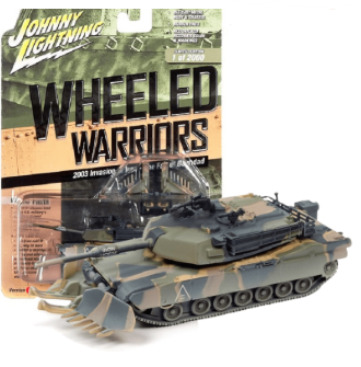 M1A1 Abrams Tank Camouflage Battle Worn - Johnny Lightning 1:100 Wheeled Warriors - JLML006-1B-6