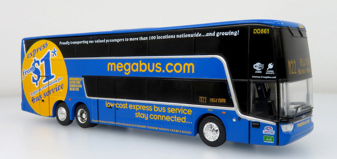 Vanhool TDX Coach Double Decker Bus-Mega Bus-Coach USA New York City
