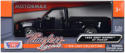  MotorMax 1:24 GMC Sierra GT Pickup 1992 – Noir 2 tons – Timeless Legends 73204AC-BK