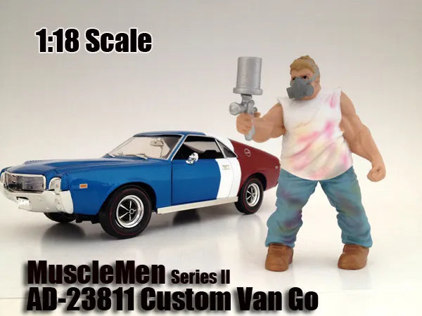 Custom Van Go Figure White - American Diorama 1:18 Musclemen Series II - AD-23811