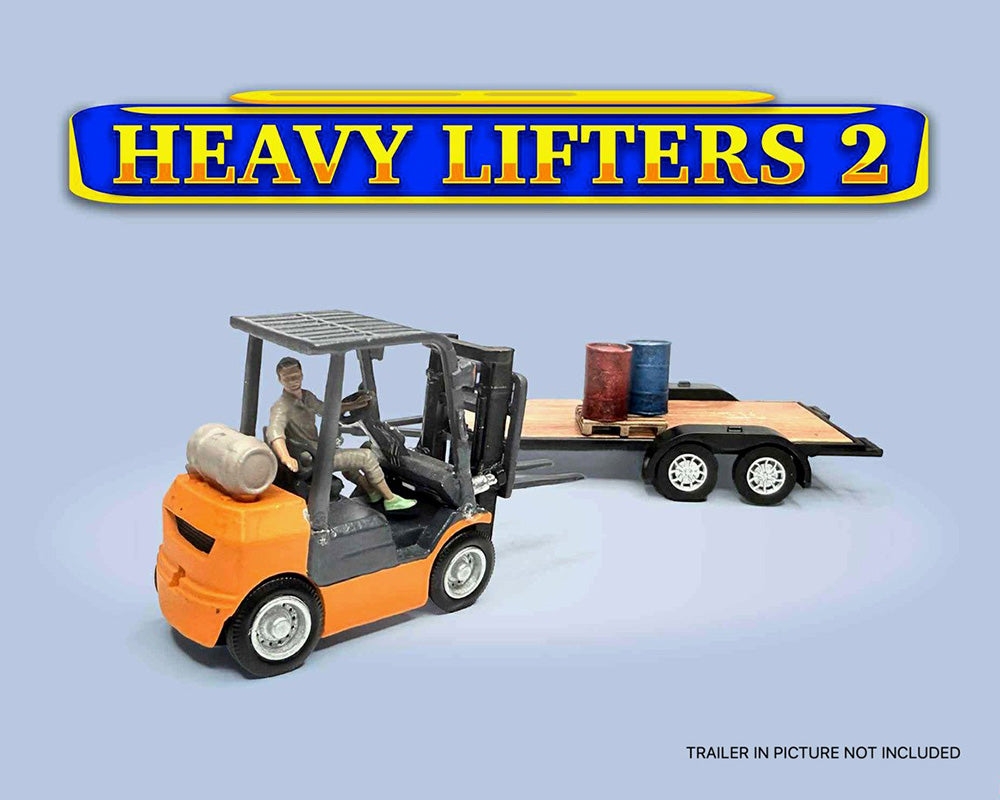 American Diorama 1/64-Heavy Lifters Forklift Set II AD-2434MJ