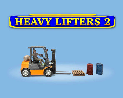 American Diorama 1/64-Heavy Lifters Forklift Set II AD-2434MJ