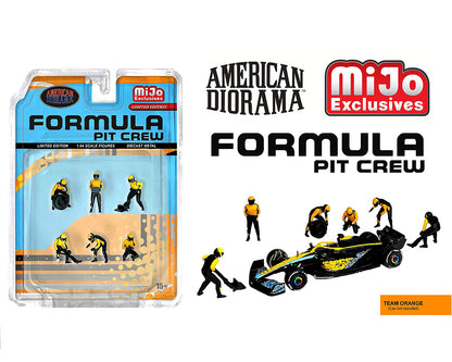 American Diorama 1:64 Formula Pit Crew – Team Orange – MiJo Exclusives – AD-2441MJ