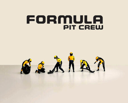 American Diorama 1:64 Formula Pit Crew – Team Orange – MiJo Exclusives – AD-2441MJ