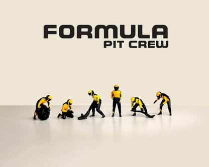 American Diorama 1:64 Formula Pit Crew – Team Orange – MiJo Exclusives – AD-2441MJ
