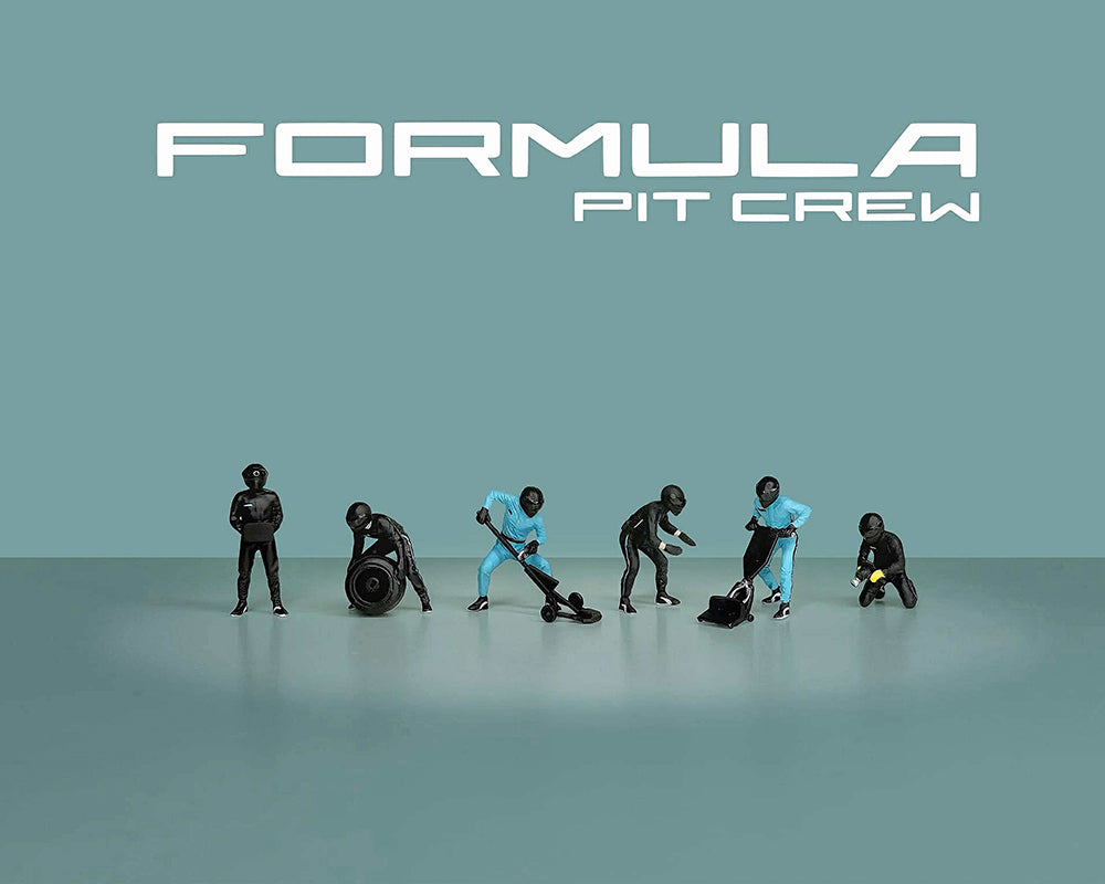American Diorama 1:64 Formula Pit Crew – Team Black – MiJo Exclusives – AD-2444MJ