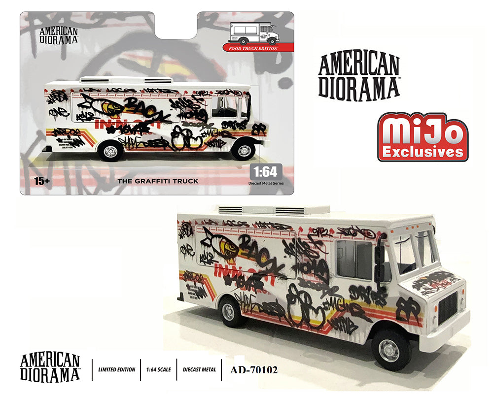 (PRE-ORDER 2025) American Diorama 1:64 Food Truck Graffiti Style – Limited Edition MiJo Exclusives AD-70102MJ