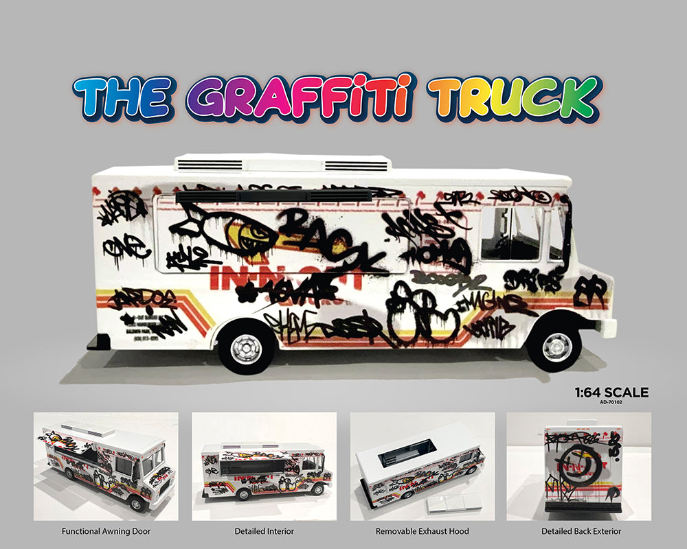 (PRE-ORDER 2025) American Diorama 1:64 Food Truck Graffiti Style – Limited Edition MiJo Exclusives AD-70102MJ