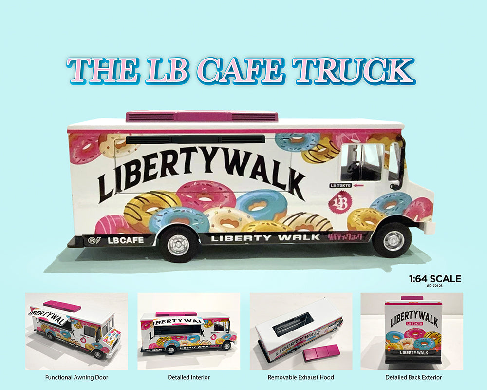 American Diorama 1:64 Food Truck Liberty Walk LB Cafe Truck – Limited Edition MiJo Exclusives AD-70103MJ
